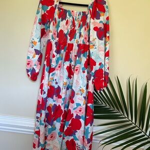 SHEIN Colorful Floral Maxi Dress